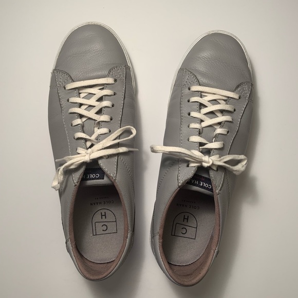 Cole Haan Gray Leather Sneakers - Picture 2 of 7